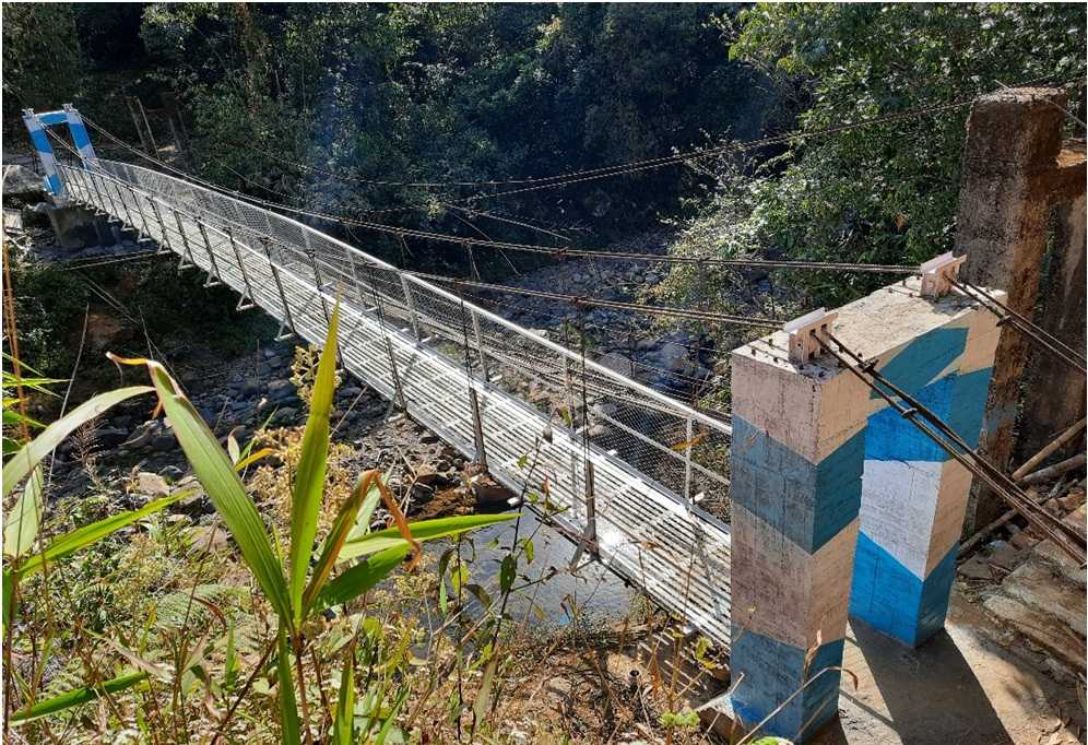 Suspension Footbridge Connecting Tyniar And Wahsohra
